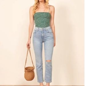 Like new-Liza High Rise Straight Cropped Jeans in Montego Destroyed
